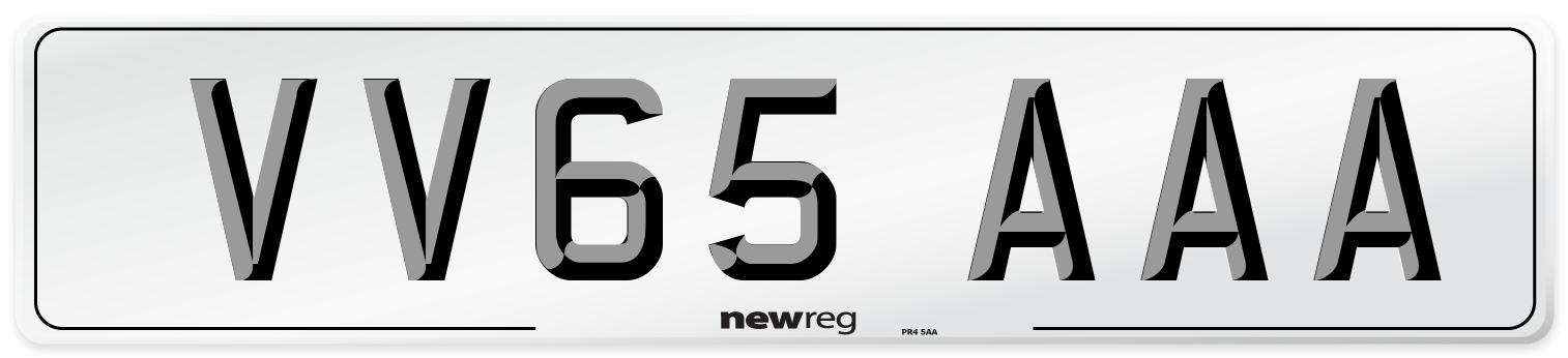 VV65 AAA Number Plate from New Reg